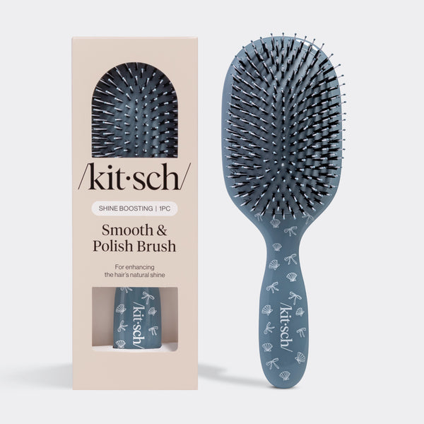 Coastal Blue プリント スムース＆ポリッシュ ヘアブラシ | KITSCH
