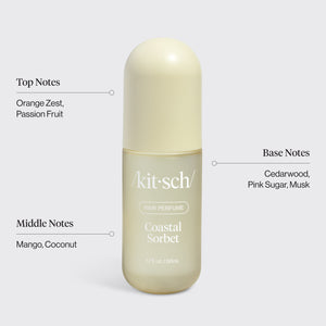 Kitsch Coastal Sorbet Hair Perfume scent notes infographic