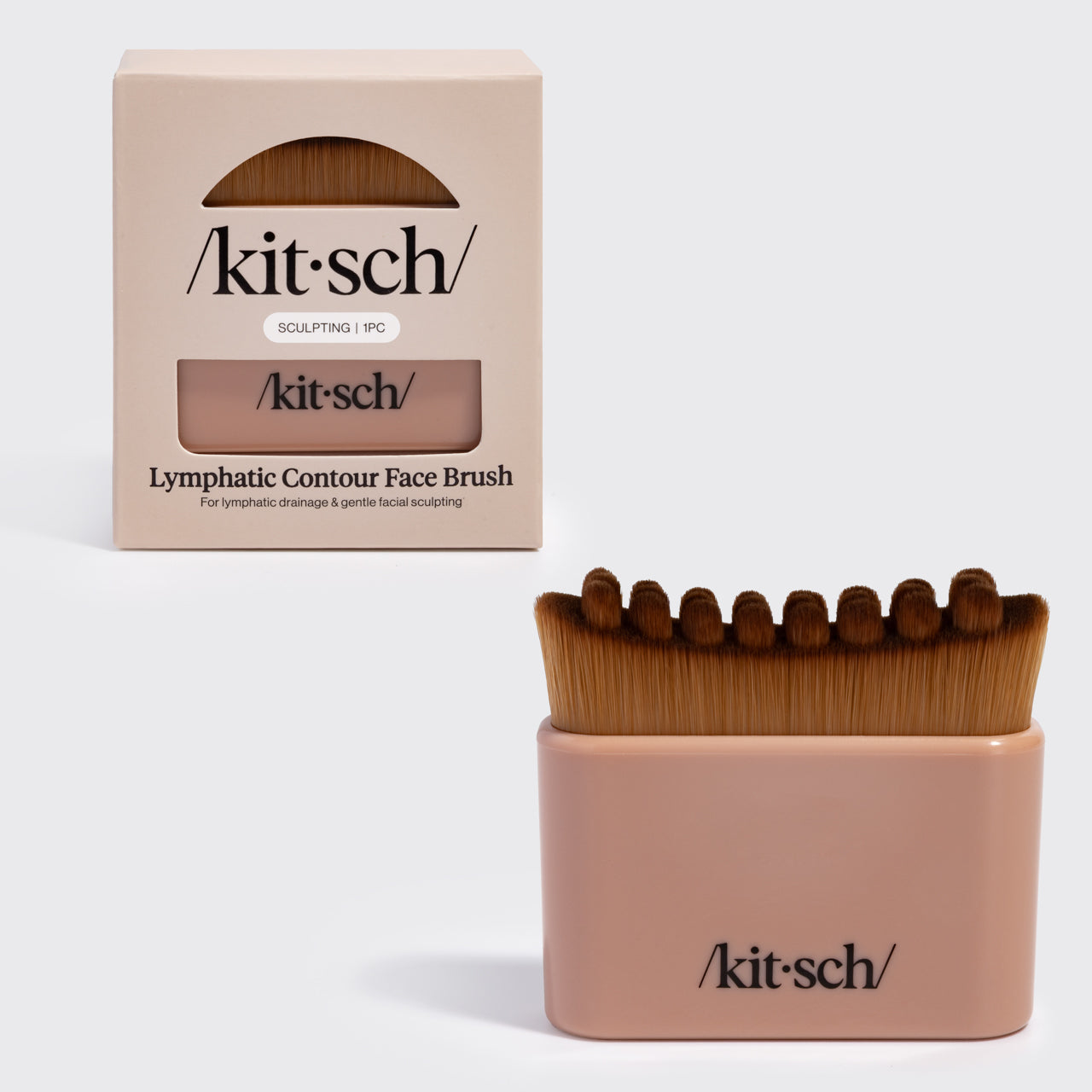 Lymphatic Contour Face Brush – Terracotta | De-Puff Tool | KITSCH