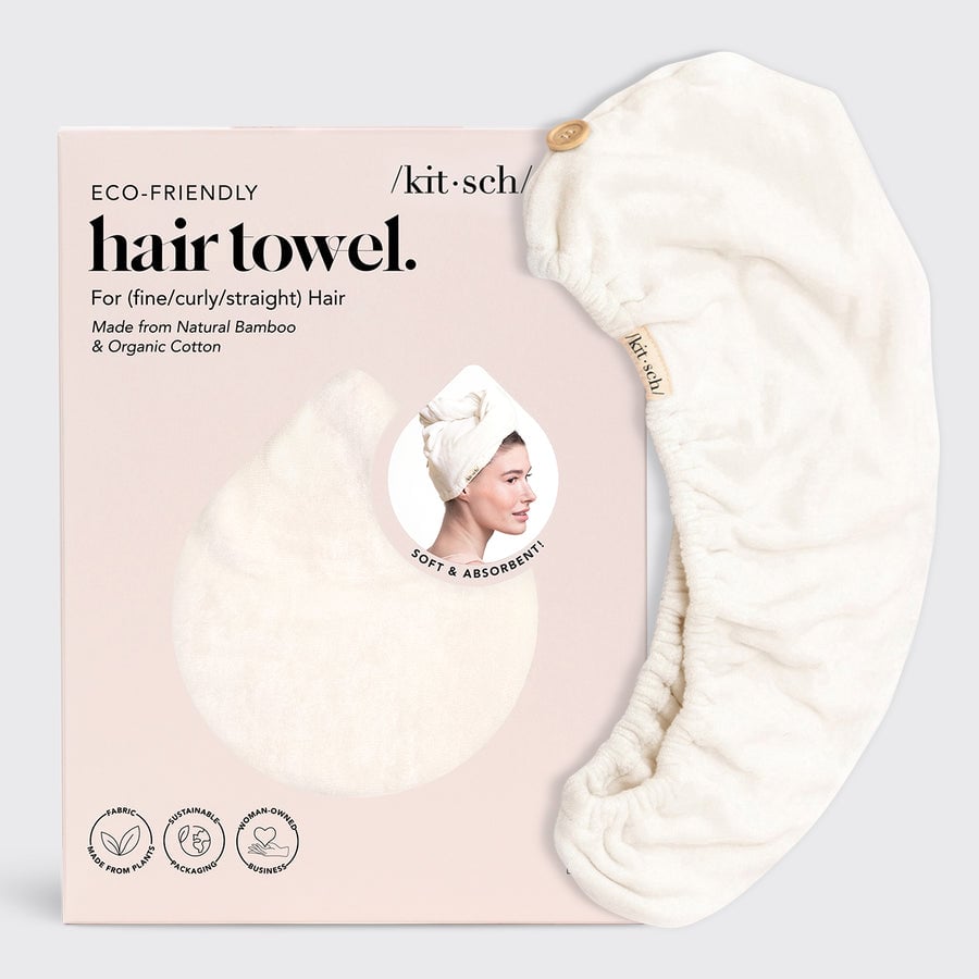 Asciugamano per capelli ecologico - Avorio