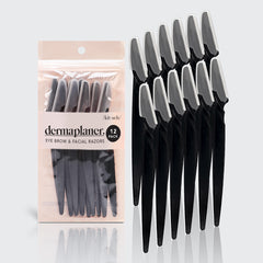 Dermaplaner 12er Set - Schwarz