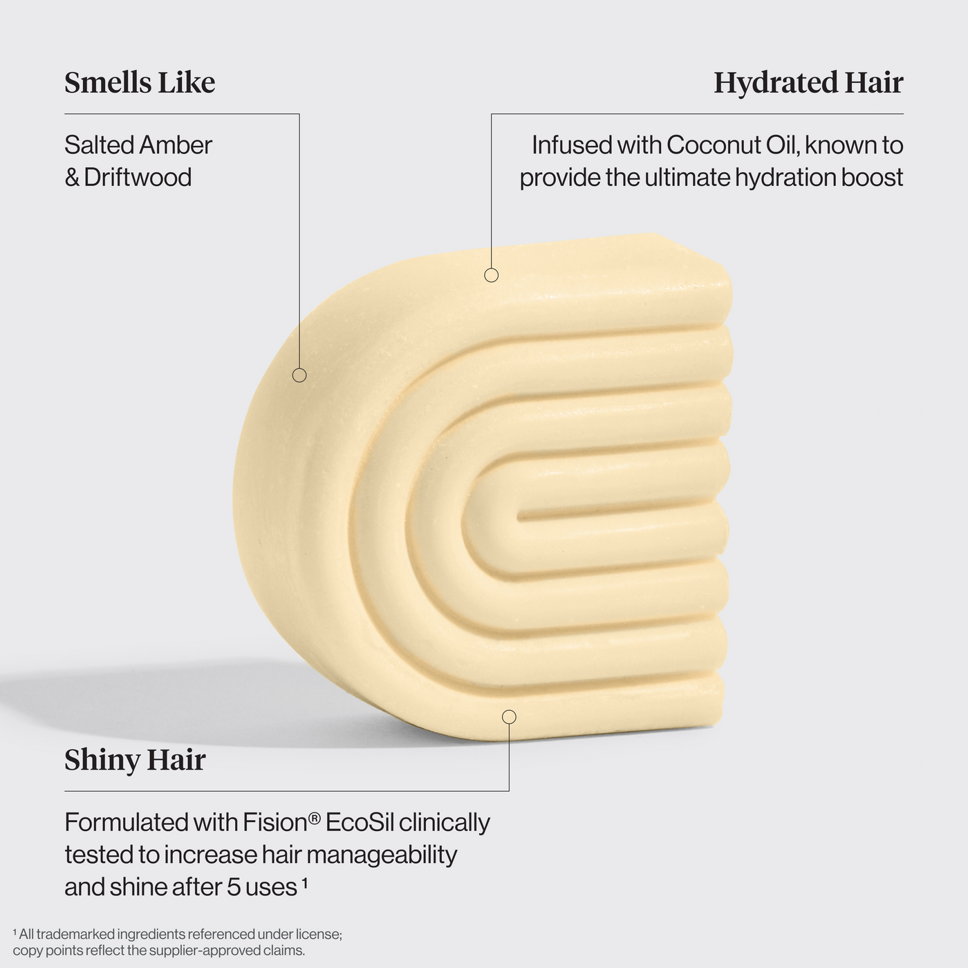 Kokosnussöl-Conditioner-Bar für trockenes, strapaziertes Haar