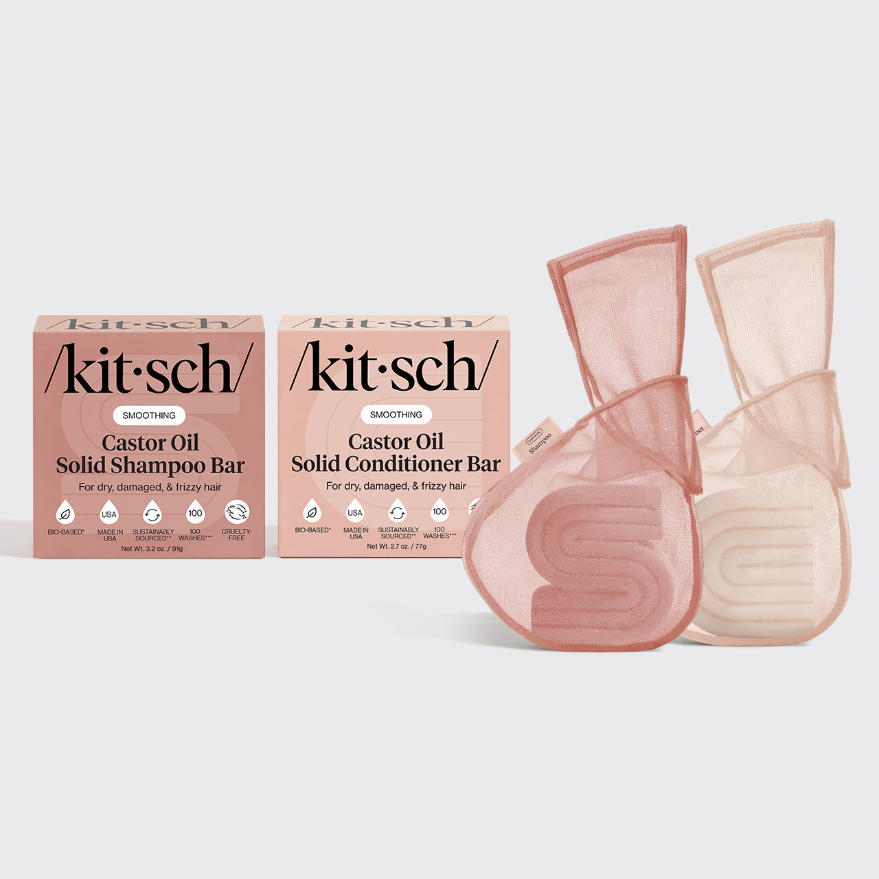 Castor Oil Shampoo & Conditioner Combo + Bar Save | KITSCH