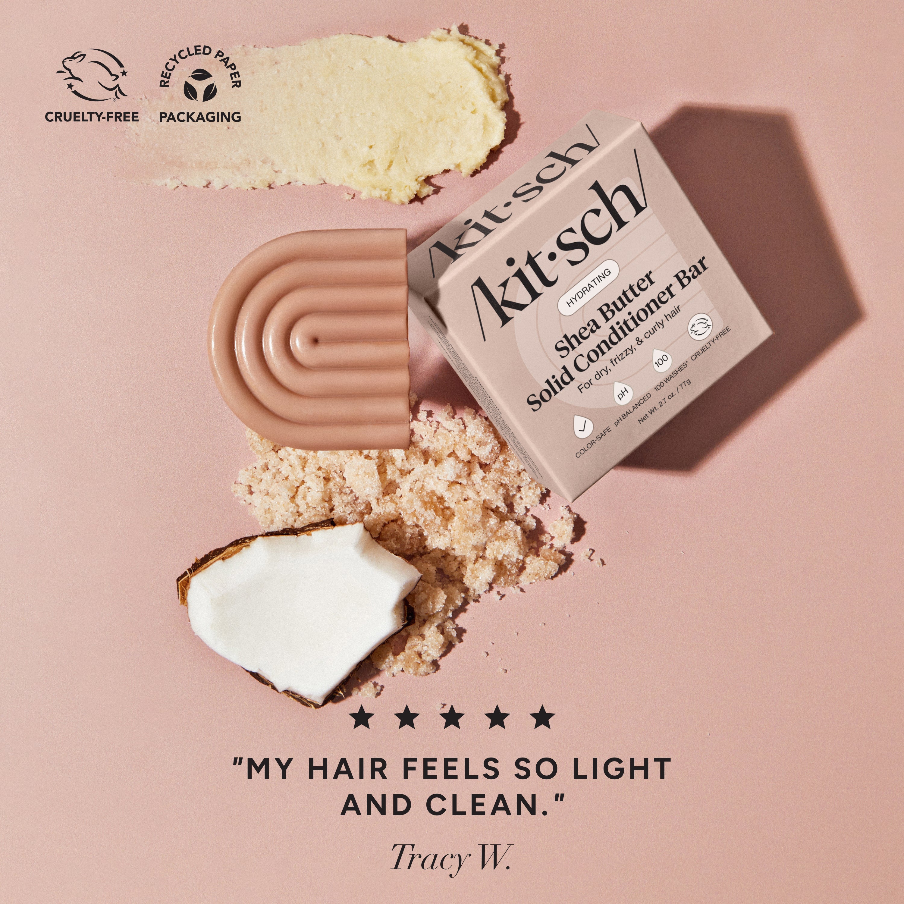 Shea Butter Hydrating Solid Conditioner Bar – KITSCH