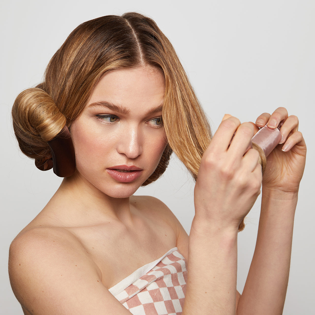 Satin Jumbo Flexi Rods 4pc Rosewood Heatless Curls & Waves KITSCH