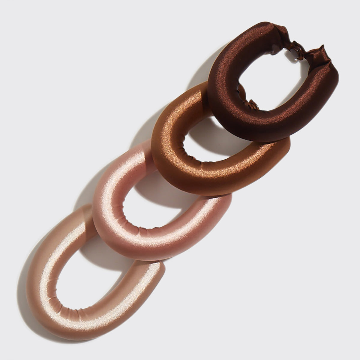 Satin Jumbo Flexi Rods 4pc Rosewood Heatless Curls & Waves KITSCH