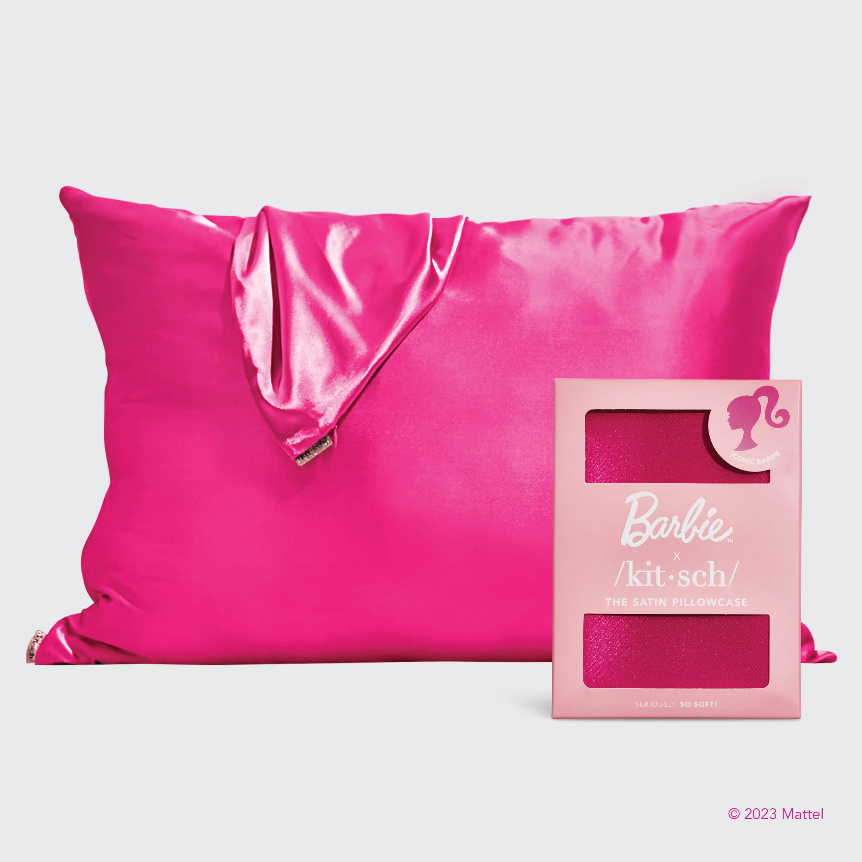 Barbie x Kitsch Satin-Kissenbezug – ikonisch