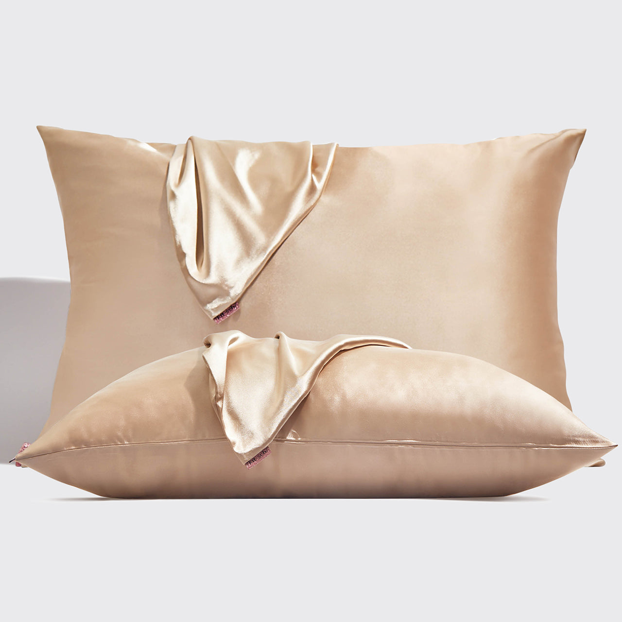 Holiday Satin Funda de almohada estándar 2pc - Champagne