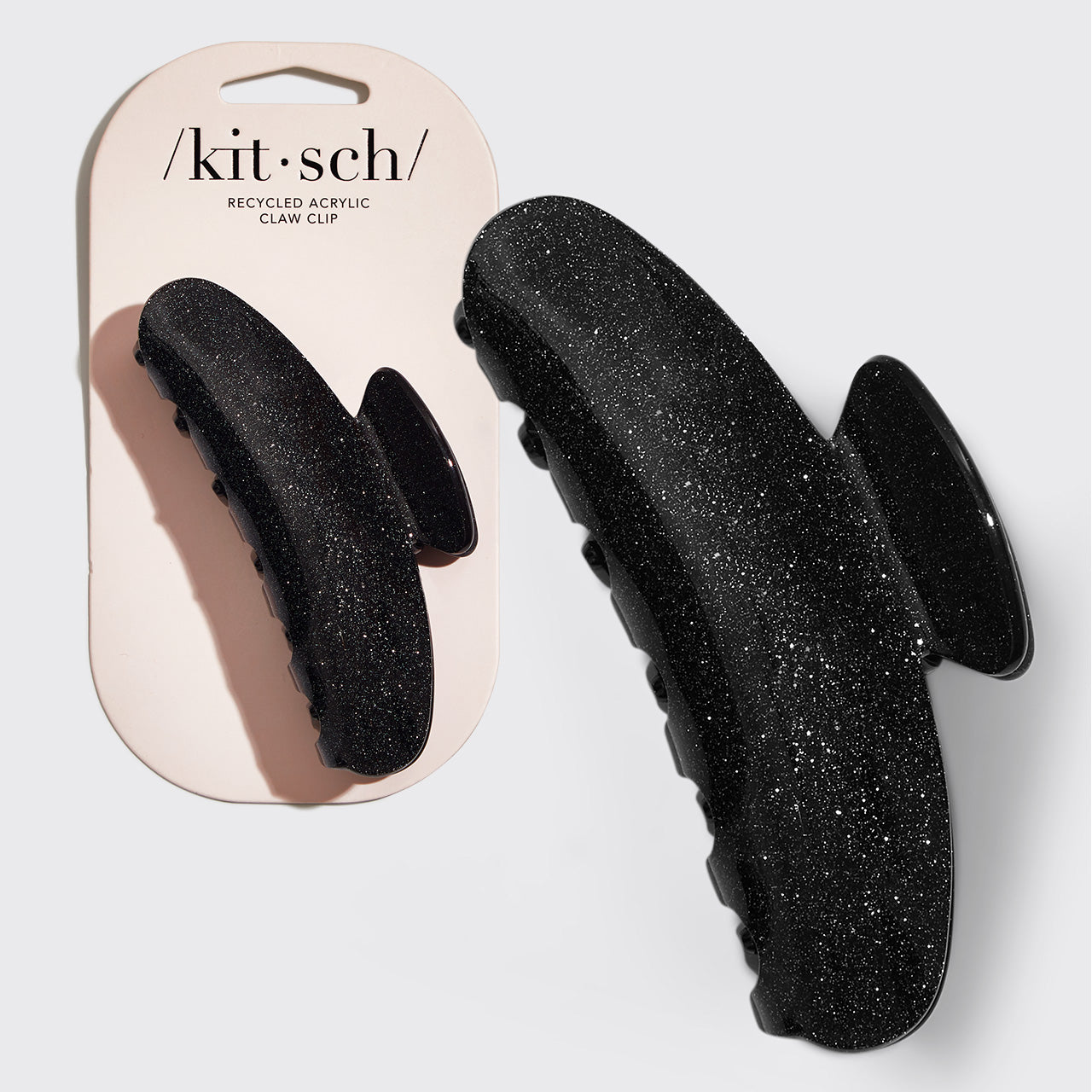 Clip ad artiglio in plastica riciclata - Glitter nero