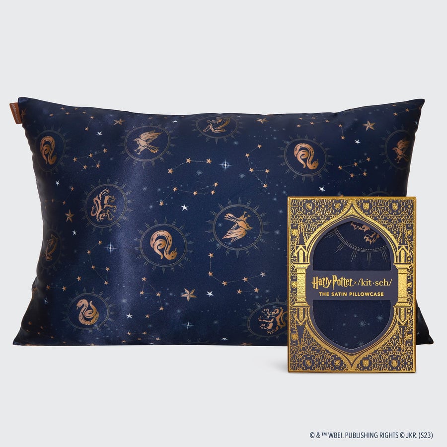 Harry Potter x Kitsch Satin Pillowcase - Midnight at Hogwarts