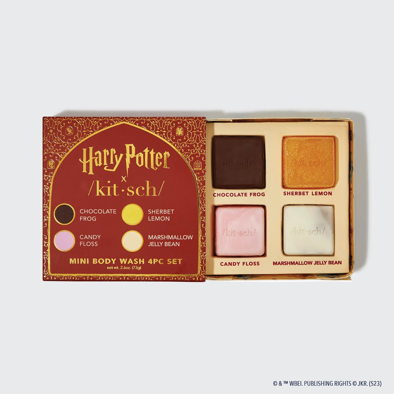 Conjunto de 4 peças de sabonete líquido para o corpo Harry Potter x Kitsch