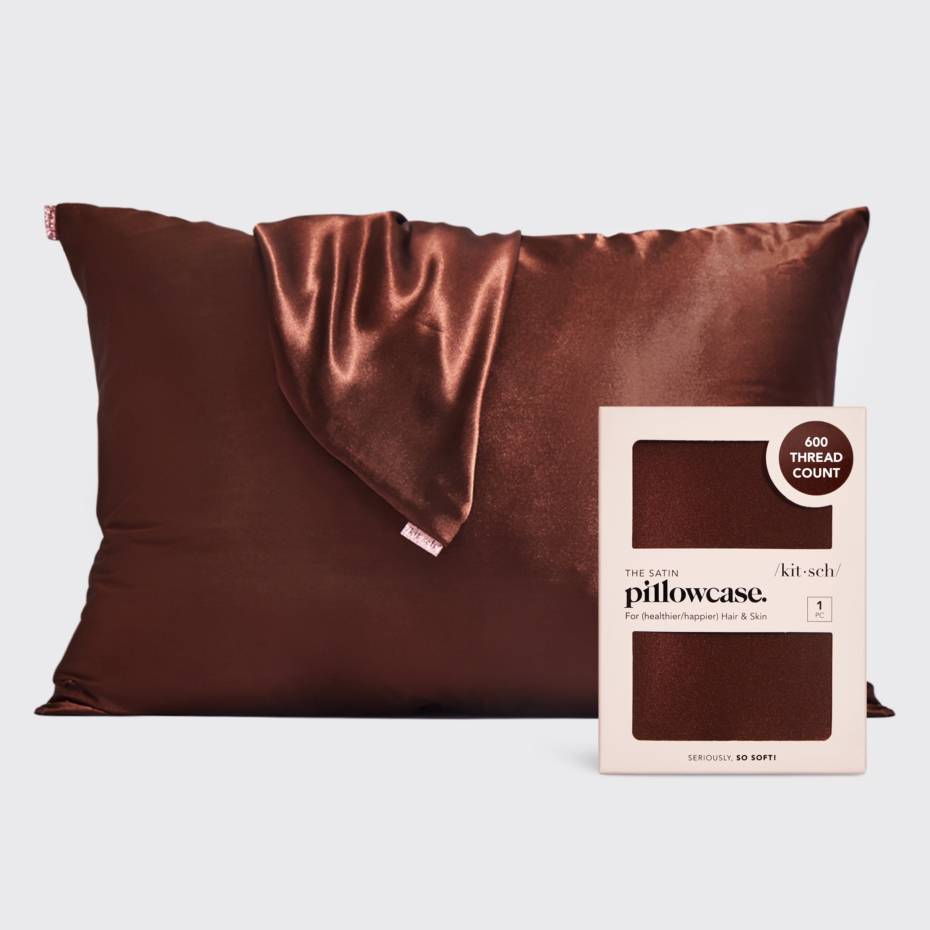 Satin Pillowcase Chocolate KITSCH
