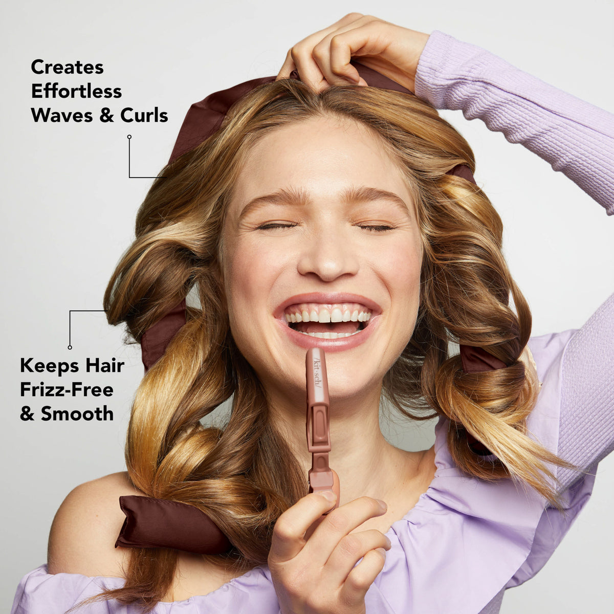 Chocolate XL Satin Heatless Curling Set KITSCH