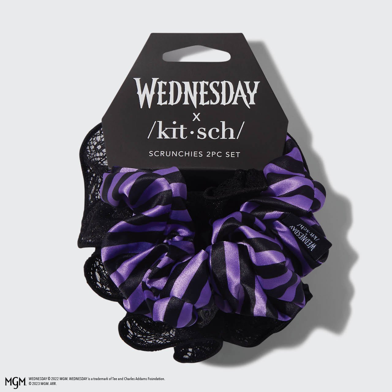 Onsdag x Kitsch Nevermore Scrunchie Sett