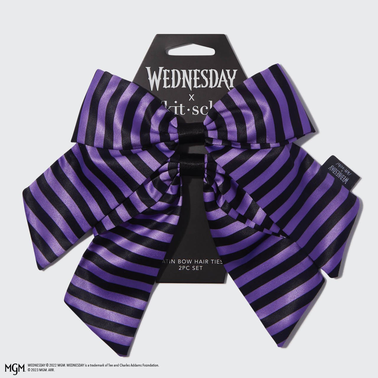 Wednesday x Kitsch Nevermore Attaches-cheveux avec nœud 2 pièces