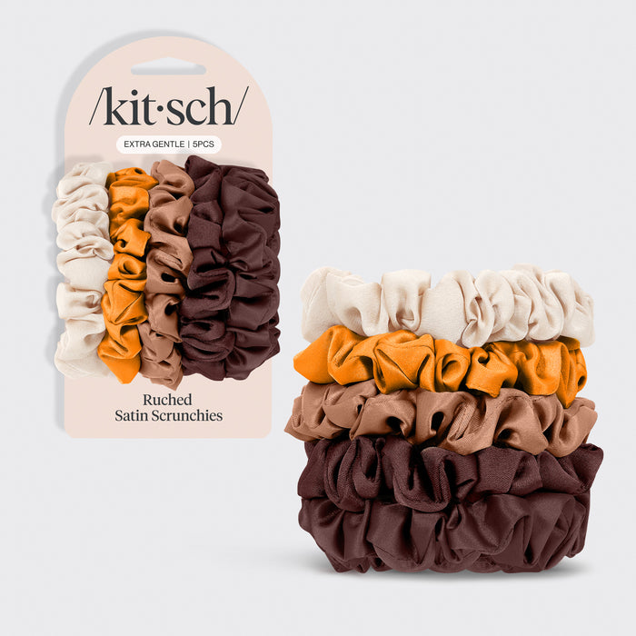 Sedona Satin Petite Scrunchies 5pc Set