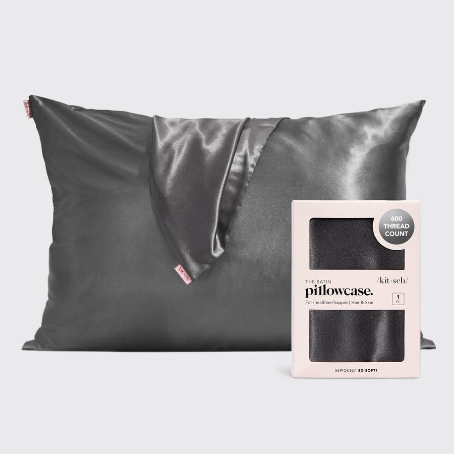 Satin Pillowcase - Charcoal Grey