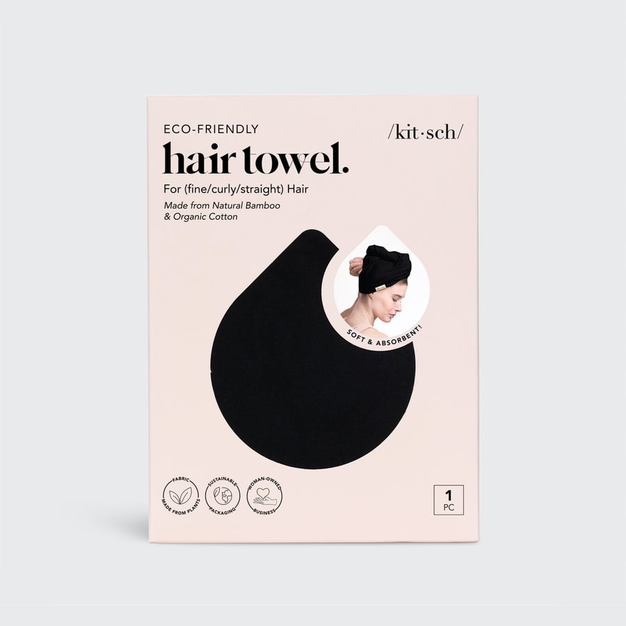 Milieuvriendelijke haarhanddoek - Zwart
