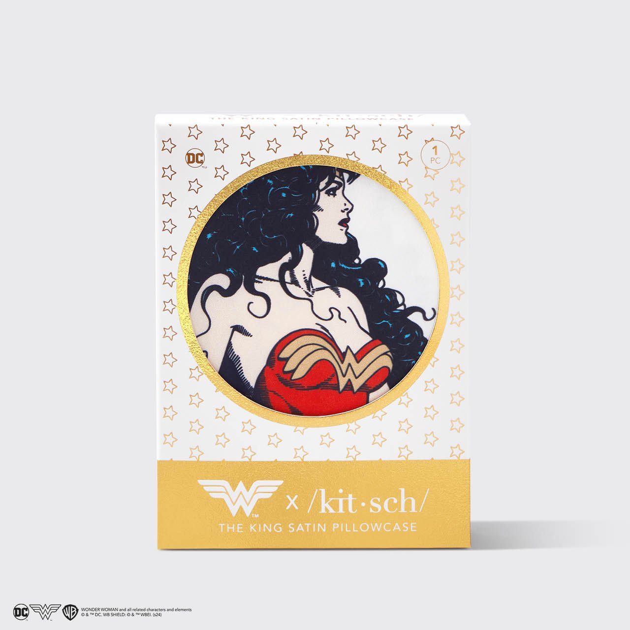 Wonder Woman x kitsch King örngott i satin - Believe in Wonder