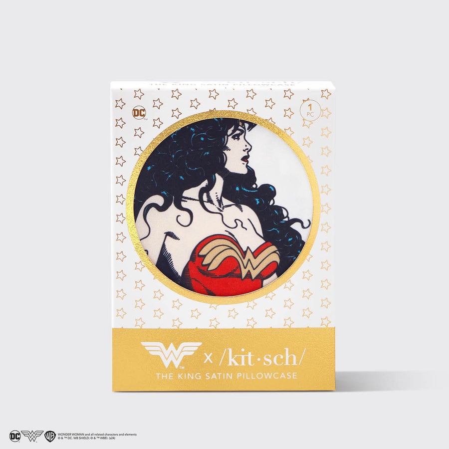 Wonder Woman x kýč Saténový povlak na polštář King - Believe in Wonder