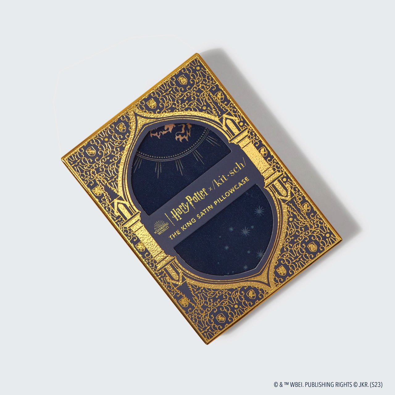 Harry Potter x Kitsch Funda de Almohada de Satén - Medianoche en Hogwarts