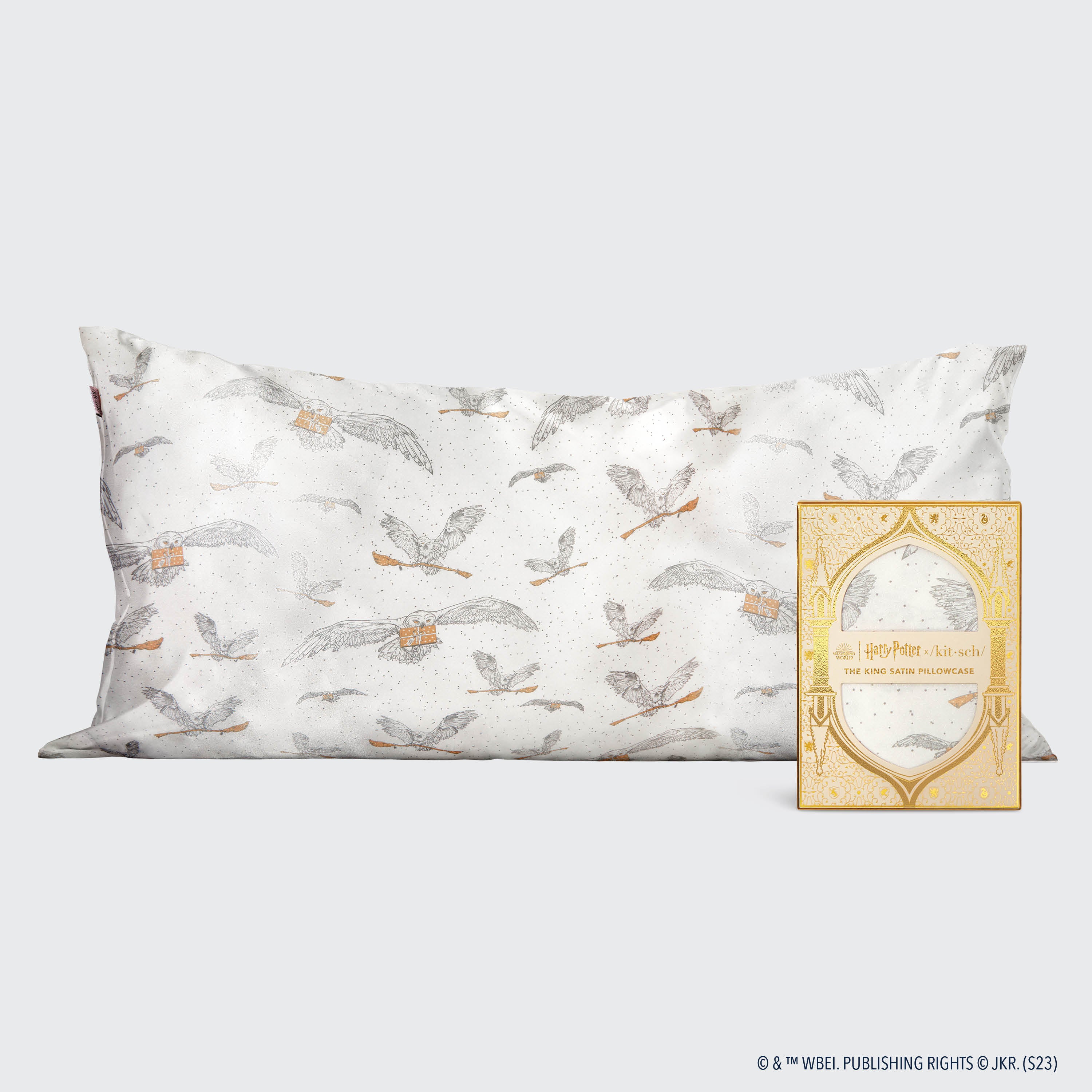 Harry Potter x Kitsch Funda de almohada de satén King - Owl Post