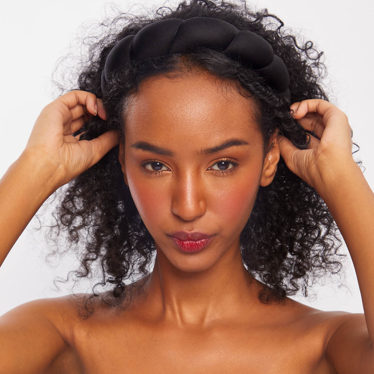 Recycled Fabric Cloud Headband 1pc Black KITSCH