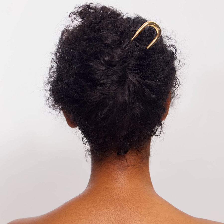 Alfinete de cabelo francês em metal esmaltado - dourado