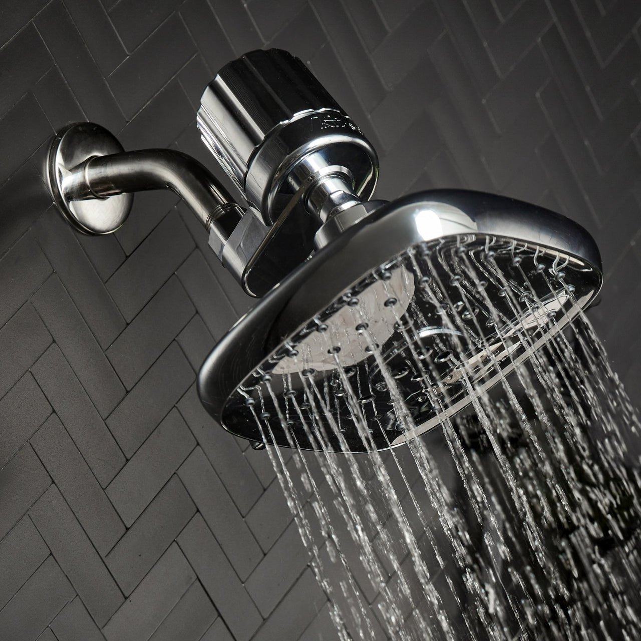 Shower Filter + Shampoo & Conditioner 4pc Set - Chrome