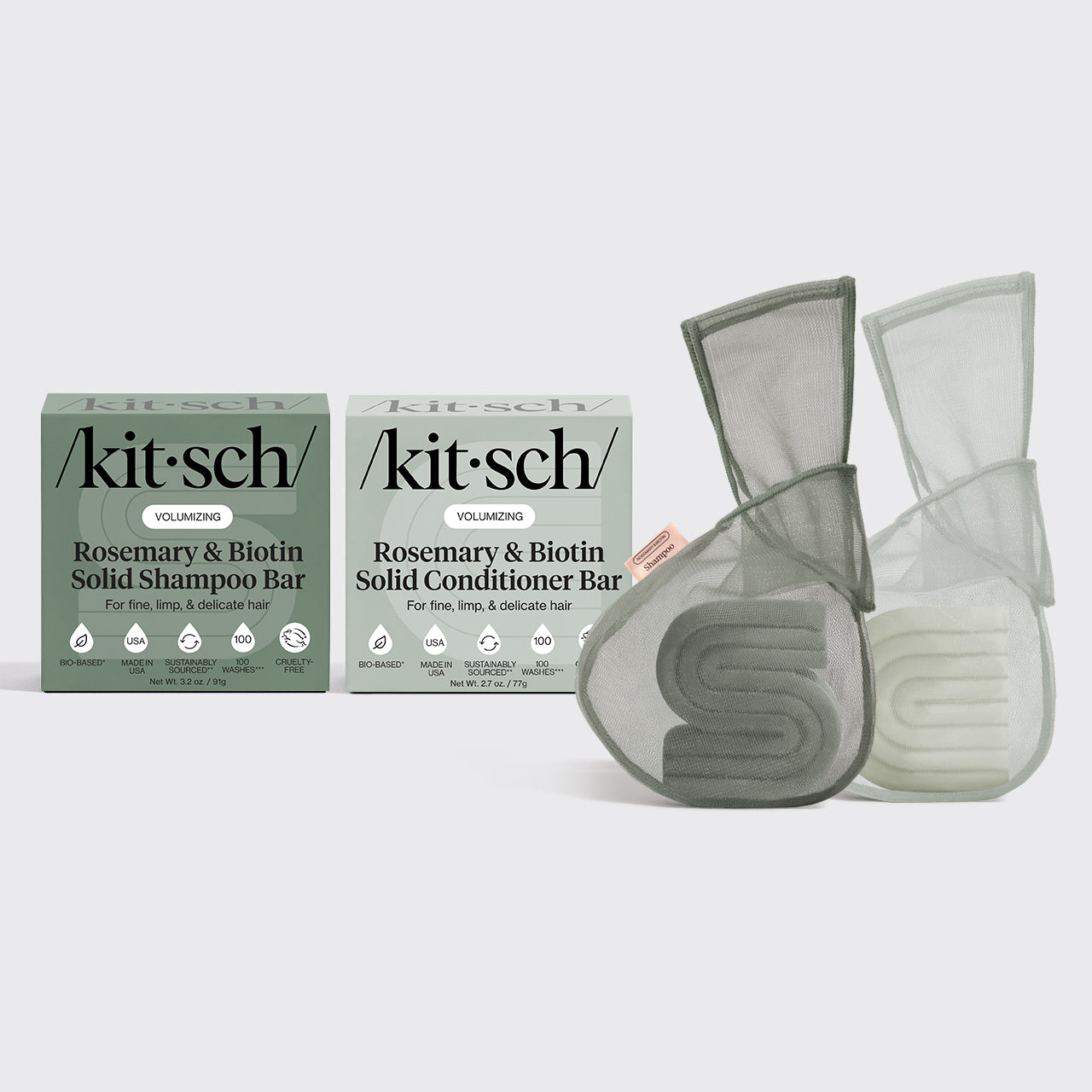 Rosemary & Biotin Shampoo & Conditioner Bundle | KITSCH