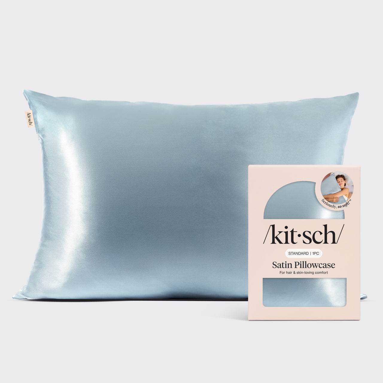 Satin Pillowcase in Haze Blue | KITSCH