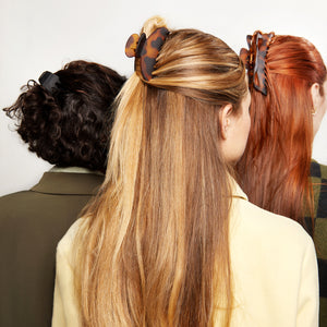 Pince plate courbée 2 pièces - Noir et écaille