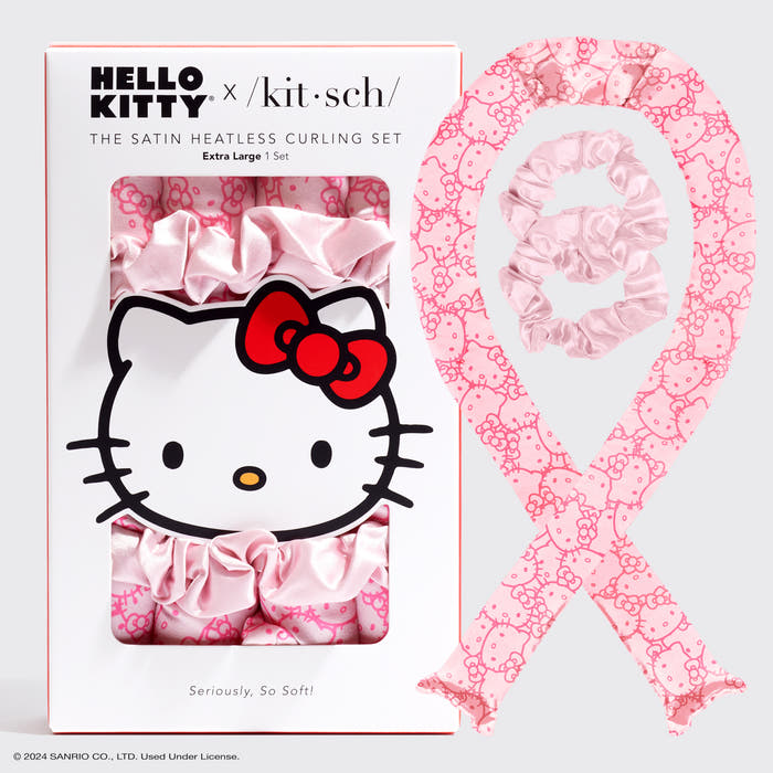 Kitsch x Hello Kitty Kit de bouclage sans chaleur XL - visages Hello Kitty