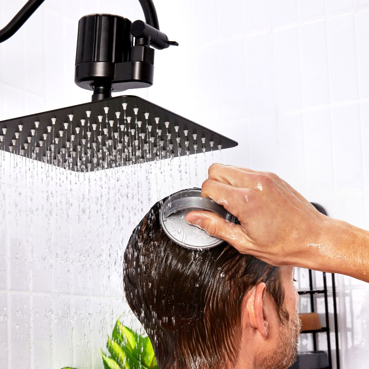 Shower Filter + Shampoo & Conditioner 4pc Set - Black