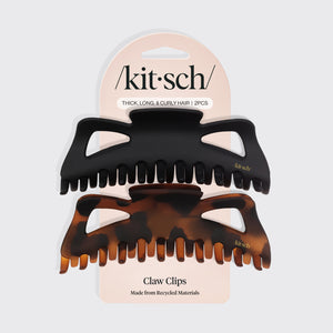 Set di 2 mollette classiche nere e tartarugate - Jumbo