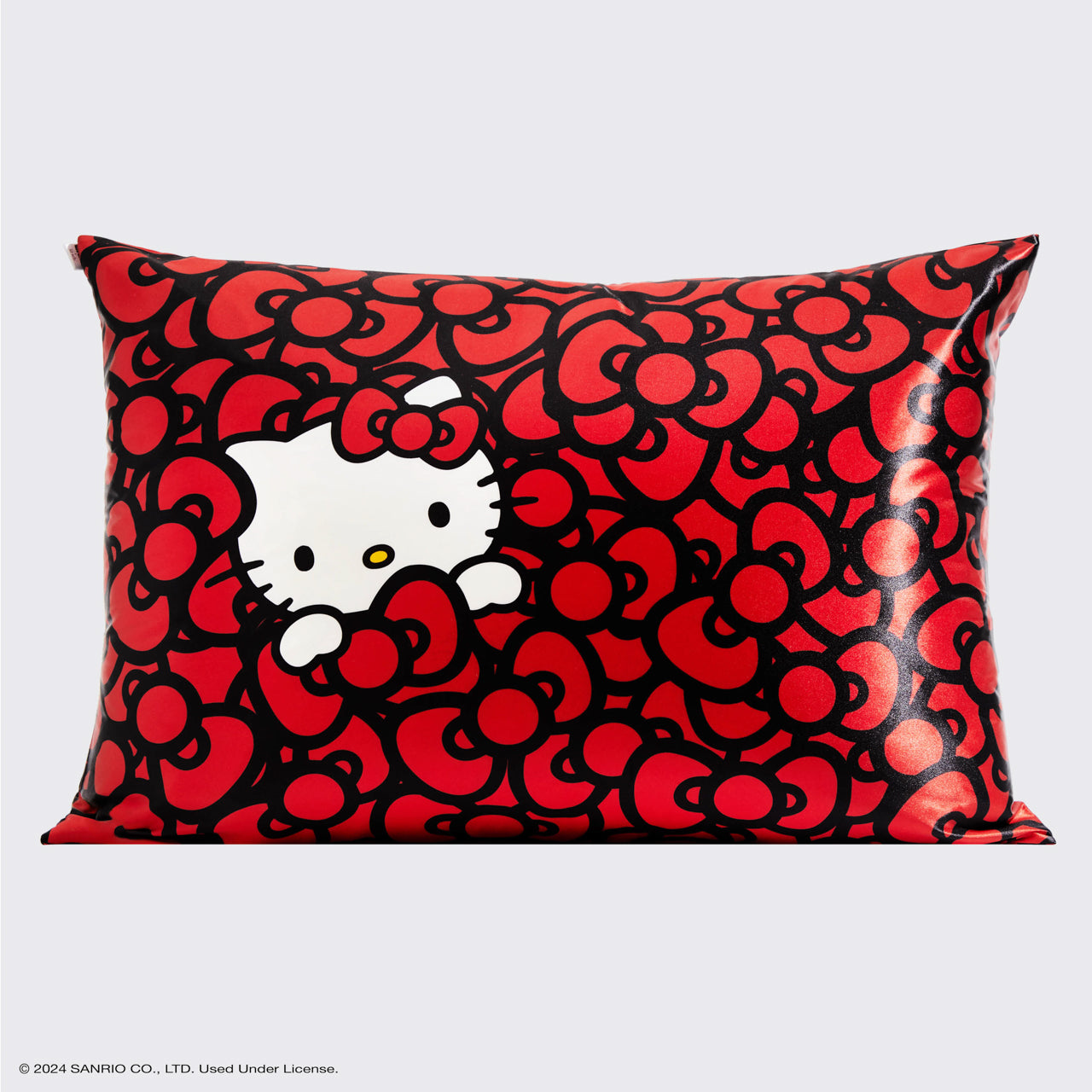 Hello Kitty x Kitsch Satin Pillowcase - Hello Kitty Bathes in a Sea of Bows