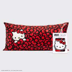 Kitsch x Hello Kitty funda de almohada de satén de Hello Kitty se baña en un mar de lazos
