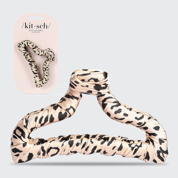 Leopard Satin Wrapped Claw Clip – KITSCH