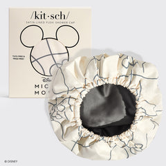 Kitsch x Mickey & Minnie Cappello da doccia flessibile foderato di raso - Labirinto di Topolino