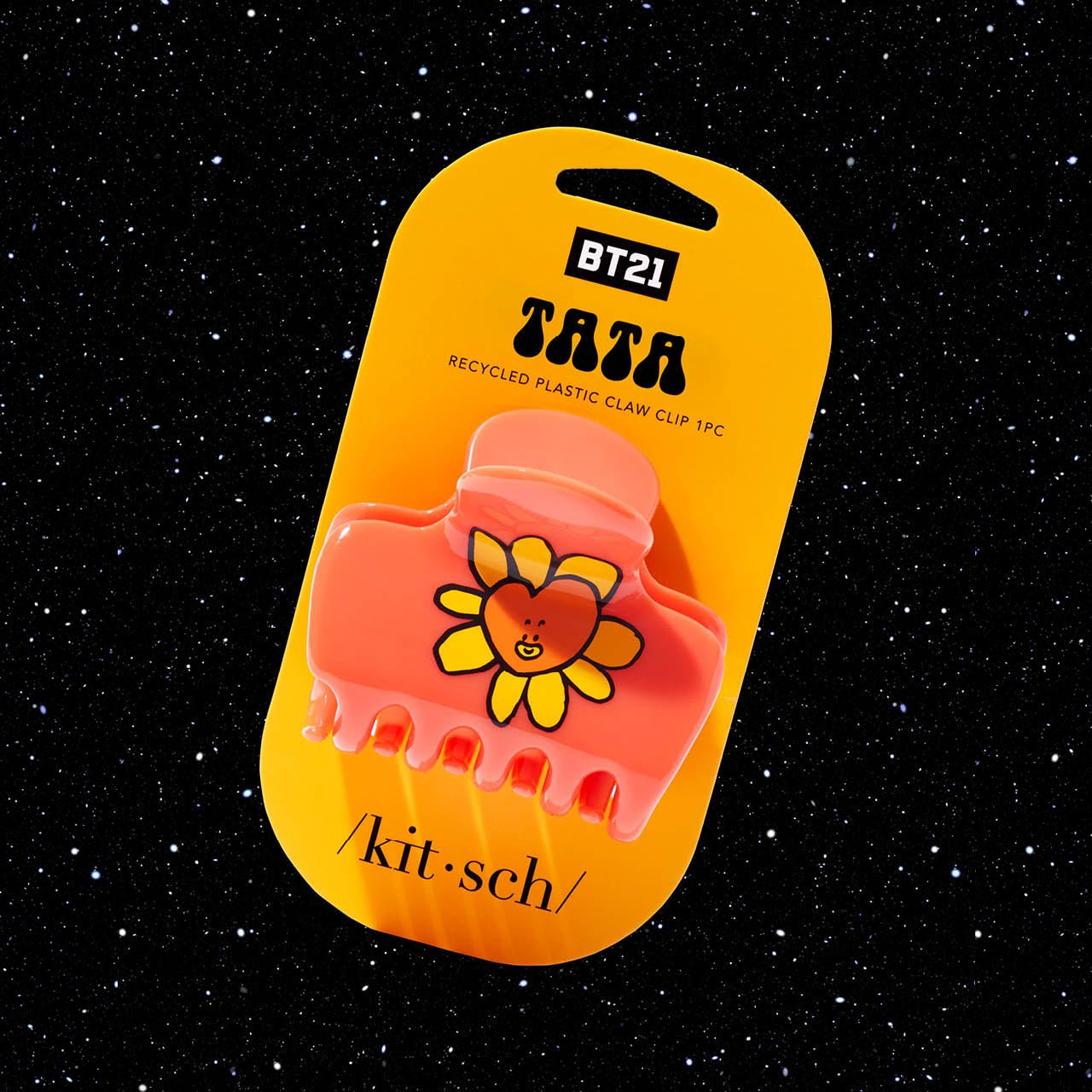 BT21 x Kitsch Plástico Reciclado Clipe de Garra Puffy 1pc - Tata