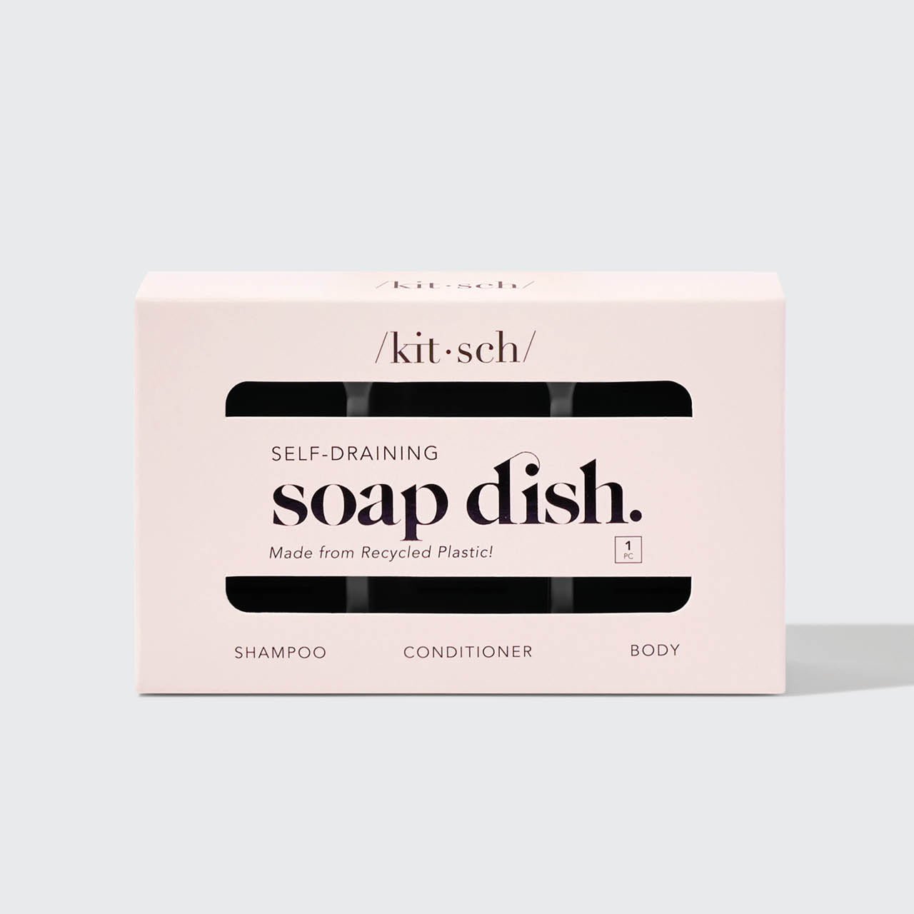 Self-Draining Soap Dish - Black