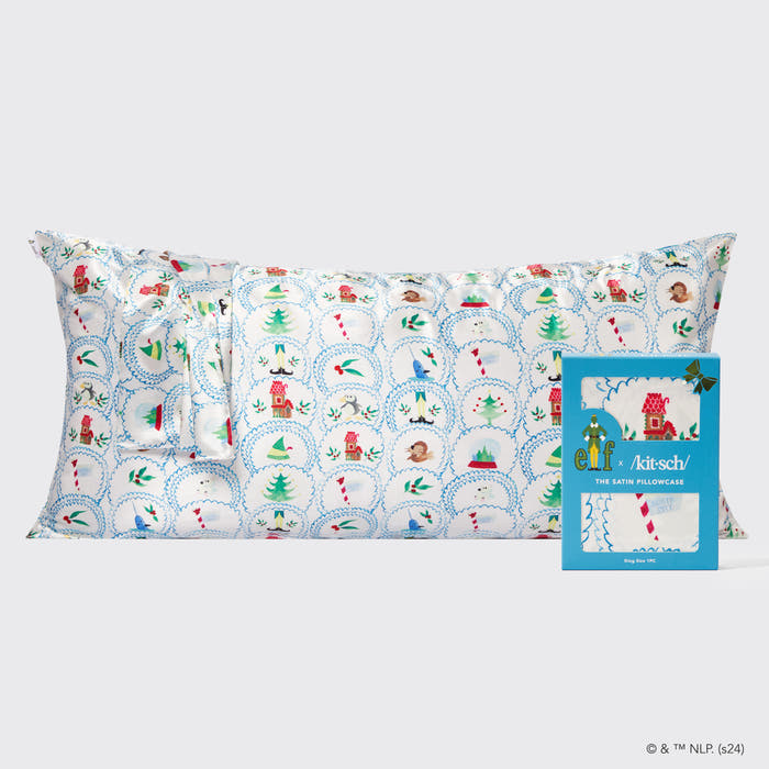 Kitsch x Elf North Pole King Satin Pillowcase — hero