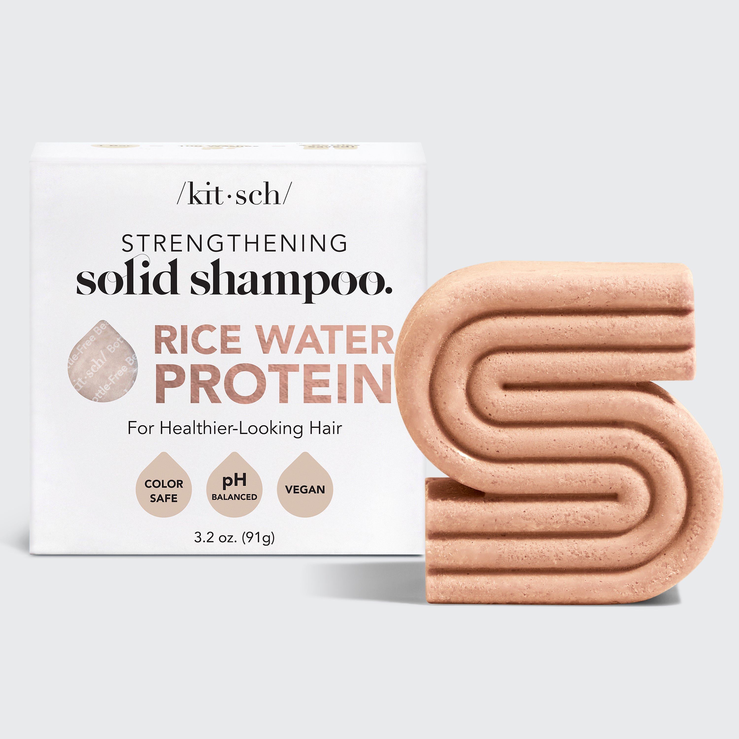 Hair Growth Rice Water Shampoo & Conditioner Soap Dish Bundle - Black
