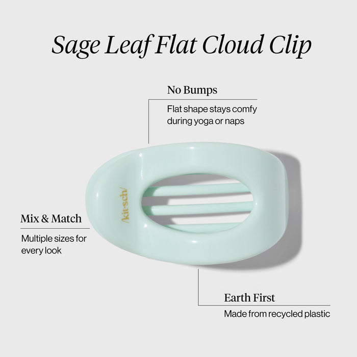 Sage Leaf Flat Cloud Clip - Small