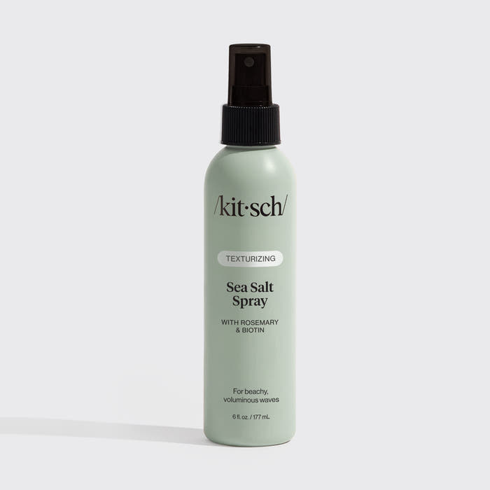 KITSCH Texturizing Sea Salt Spray — hero standalone bottle shot on light background — Formulated with rosemary, Biotin & Amaze® SP polymer — For sea-siren-approved beach waves — no crunch, just touchable texture — 6 fl oz / 177 mL