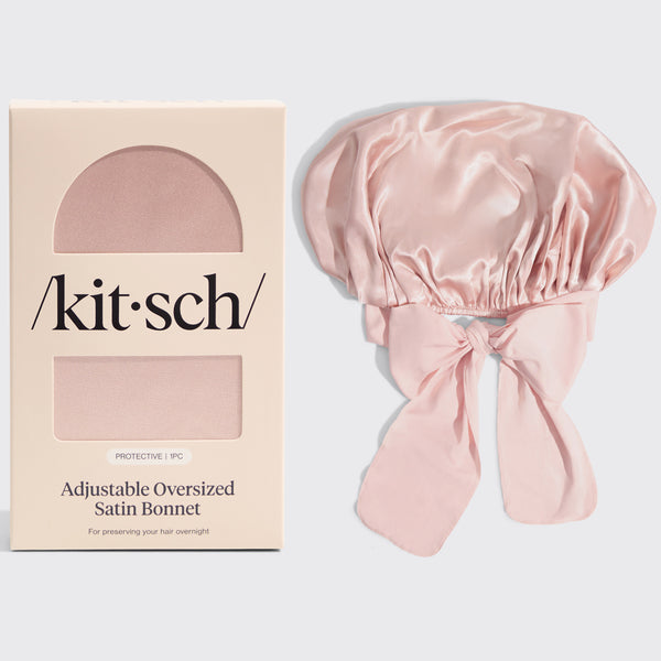 Blush Oversized Satin Bonnet – KITSCH - Main Image