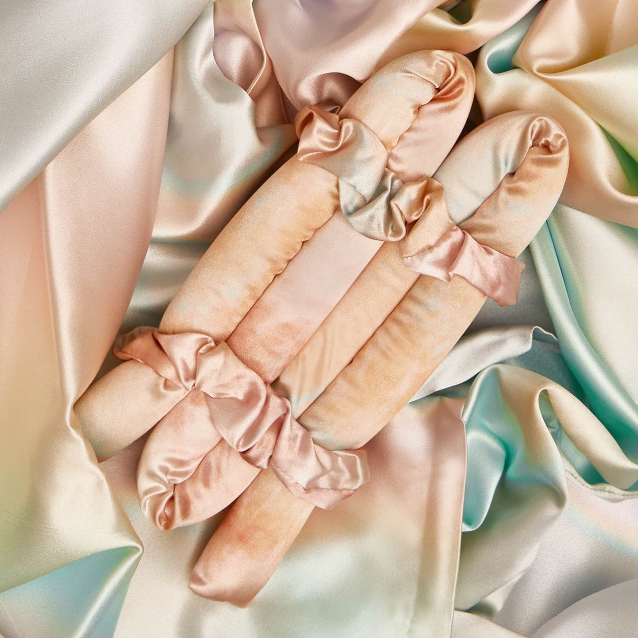 Satin Heatless Curling Set Sunset Tie Dye KITSCH