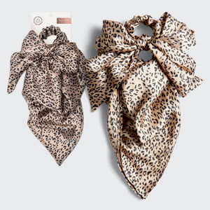Eco-Friendly Elasticized Hair Scarf - Leopard
