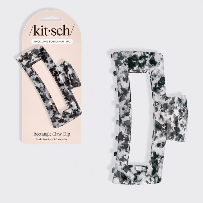 KITSCH Black Marble Jumbo Claw Clip - hero product shot