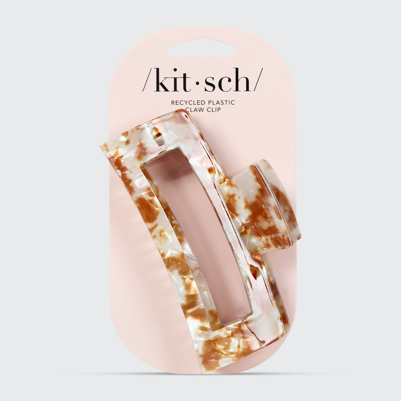 EcoFriendly Jumbo Open Shape Claw Clip Brown KITSCH